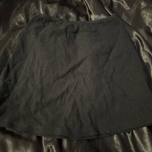 Black Ribbed Mini Skirt
